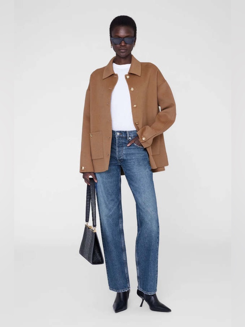 Anine Bing Jeans Dark Wash whispering straight leg